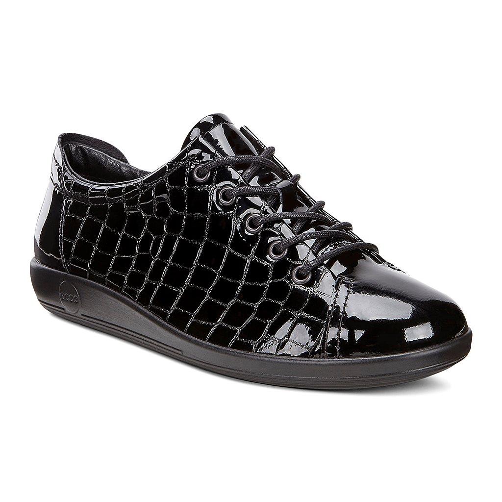 Ecco Soft 2.0 Womens Sneakers In Black Outlet - India EBN-254861